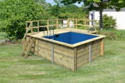 Karibu | Rechteckiger Massivholz Pool 308,7 X 276,5 Cm | Set Mit 2 Sonnenterrassen Inkl. Holzpool
