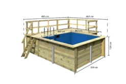 Karibu | Rechteckiger Massivholz Pool 308,7 X 276,5 Cm | Set Mit 2 Sonnenterrassen Inkl. Holzpool -Buschbeck Geschäft 8600335800 53379 prod 003
