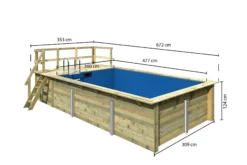 Karibu | Rechteckiger Massivholz Pool 350 X 530 Cm | Set Mit 1 Sonnenterrasse Inkl. Holzpool -Buschbeck Geschäft 8600335800 53381 prod 003
