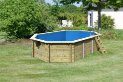 CHILLROI | Achteckiger Massivholz Pool Länglich, 358 X 569 X 124 Cm, Modell 4 | Inkl. Zubehör Und Pool Leitern