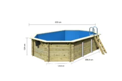CHILLROI | Achteckiger Massivholz Pool Länglich, 358 X 569 X 124 Cm, Modell 4 | Inkl. Zubehör Und Pool Leitern -Buschbeck Geschäft 8600335800 53418 prod 003