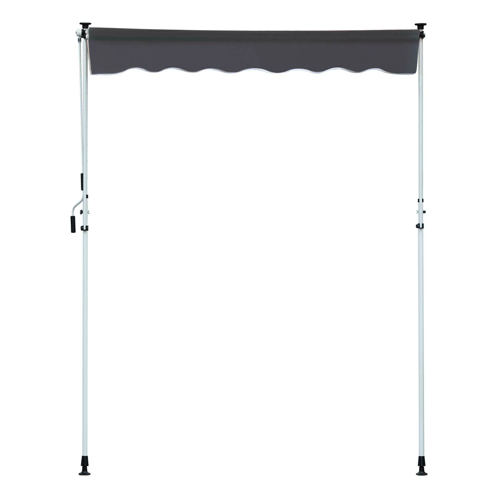 Outsunny Markise Mit Handkurbel 200 X 120 Cm (LxB) | Faltarm-Markise Balkonmarkise Standmarkise Sonnenschutz 2 Outsunny Markise Mit Handkurbel 200 X 120 Cm (LxB) | Faltarm-Markise Balkonmarkise Standmarkise Sonnenschutz – Bild 2