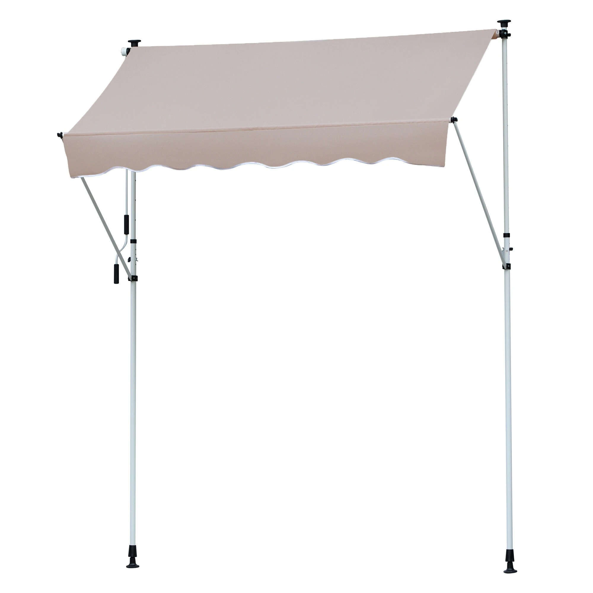 Outsunny Markise Mit Handkurbel 300 X 120 Cm (LxB) | Faltarm-Markise Balkonmarkise Standmarkise Sonnenschutz 1 Outsunny Markise Mit Handkurbel 300 X 120 Cm (LxB) | Faltarm-Markise Balkonmarkise Standmarkise Sonnenschutz
