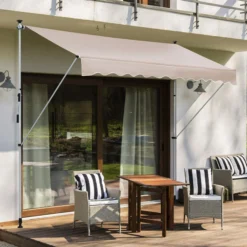 Outsunny Markise Mit Handkurbel 300 X 120 Cm (LxB) | Faltarm-Markise Balkonmarkise Standmarkise Sonnenschutz 8 Outsunny Markise Mit Handkurbel 300 X 120 Cm (LxB) | Faltarm-Markise Balkonmarkise Standmarkise Sonnenschutz -Buschbeck Geschäft 8600336600 840 183V03CW prod 003