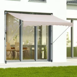 Outsunny Markise Mit Handkurbel 300 X 120 Cm (LxB) | Faltarm-Markise Balkonmarkise Standmarkise Sonnenschutz 9 Outsunny Markise Mit Handkurbel 300 X 120 Cm (LxB) | Faltarm-Markise Balkonmarkise Standmarkise Sonnenschutz -Buschbeck Geschäft 8600336600 840 183V03CW prod 004