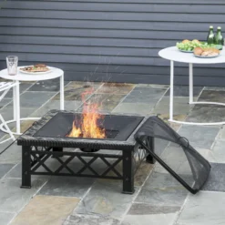 Outsunny 3-in-1 Feuerschale Mit Grillrost Schwarz 76 X 76 X 47 Cm (BxTxH) | Feuerschale Mit Funkenschutz Feuerstelle Schale 8 Outsunny 3-in-1 Feuerschale Mit Grillrost Schwarz 76 X 76 X 47 Cm (BxTxH) | Feuerschale Mit Funkenschutz Feuerstelle Schale -Buschbeck Geschäft 8600336600 842 170 prod 003