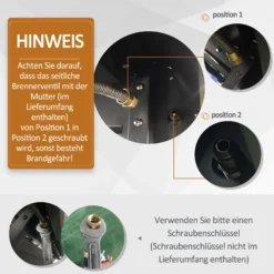 Outsunny Gasgrill Mit Räder Schwarz 110L X 50B X 100H Cm | Tischgrill Barbecue Grill Bbq Grill 11 Outsunny Gasgrill Mit Räder Schwarz 110L X 50B X 100H Cm | Tischgrill Barbecue Grill Bbq Grill -Buschbeck Geschäft 8600336600 846 064V90 prod 006