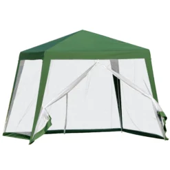 Outsunny Pavillon Mit Moskitonetz 300 X 300 X 235 Cm (LxBxH) | Gartenzelt Partyzelt Festzelt Gartenpavillon