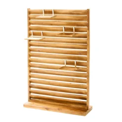 Outdoor-Sichtschutz, Klein Lamellen Hellbraun 120 Cm