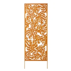 Deko-Objekt Sichtschutz Blätter Rost