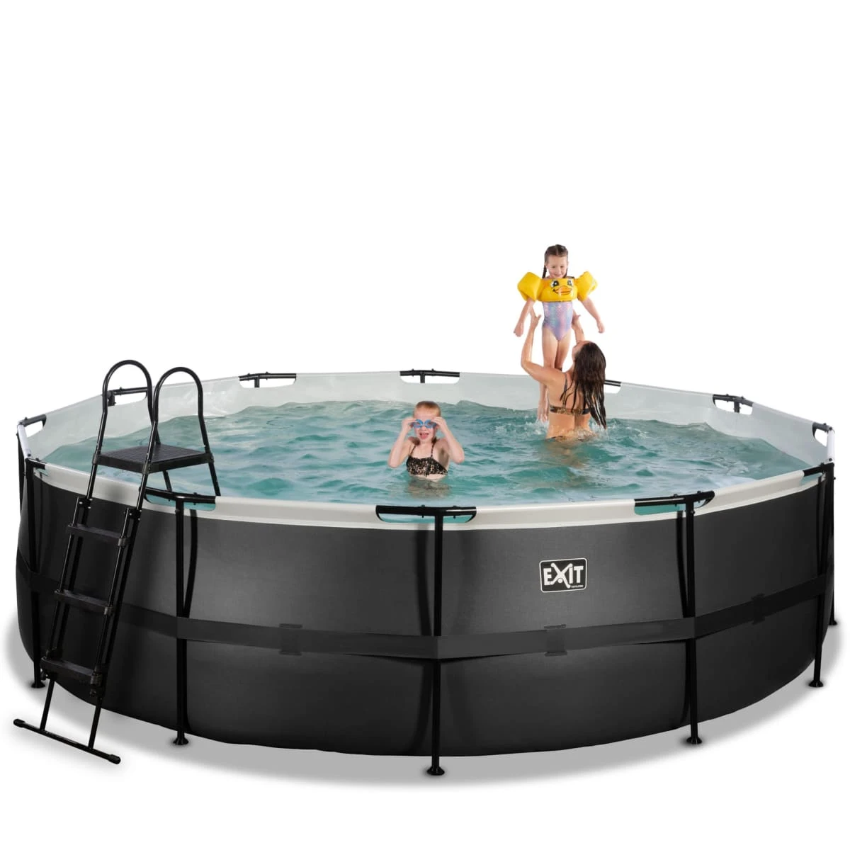 Pool Black Leather, Ø488 X 122 Cm Schwarz 1 Pool Black Leather, Ø488 X 122 Cm Schwarz