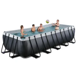 Pool Black Leather, 540 X 250 X 122 Cm Schwarz