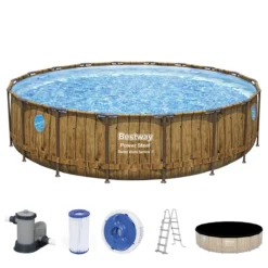 Alternative view of Pool Set 56977 Power Steel Swim Vista Series