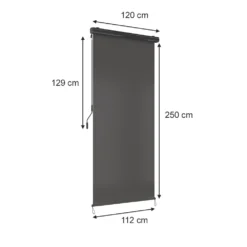OK-Living Senkrechtmarkise Sonnenschutzrollo Seitenmarkise Anthrazit 250x120 Cm 8 OK-Living Senkrechtmarkise Sonnenschutzrollo Seitenmarkise Anthrazit 250x120 Cm -Buschbeck Geschäft 8600343700 37131 prod 003