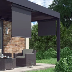 OK-Living Senkrechtmarkise Sonnenschutzrollo Seitenmarkise Anthrazit 250x120 Cm 9 OK-Living Senkrechtmarkise Sonnenschutzrollo Seitenmarkise Anthrazit 250x120 Cm -Buschbeck Geschäft 8600343700 37131 prod 004