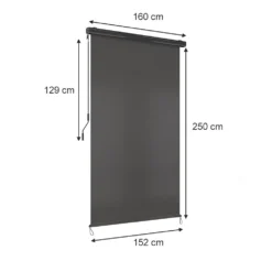 OK-Living Senkrechtmarkise Sonnenschutzrollo Seitenmarkise Anthrazit 250x160 Cm 8 OK-Living Senkrechtmarkise Sonnenschutzrollo Seitenmarkise Anthrazit 250x160 Cm -Buschbeck Geschäft 8600343700 37133 prod 003