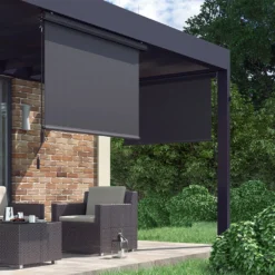 OK-Living Senkrechtmarkise Sonnenschutzrollo Seitenmarkise Anthrazit 250x160 Cm 9 OK-Living Senkrechtmarkise Sonnenschutzrollo Seitenmarkise Anthrazit 250x160 Cm -Buschbeck Geschäft 8600343700 37133 prod 004
