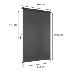 OK-Living Senkrechtmarkise Sonnenschutzrollo Seitenmarkise Anthrazit 250x180 Cm -Buschbeck Geschäft 8600343700 37134 prod 003
