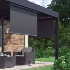 OK-Living Senkrechtmarkise Sonnenschutzrollo Seitenmarkise Anthrazit 250x180 Cm -Buschbeck Geschäft 8600343700 37134 prod 004