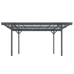 Juskys Carport Mit Flachdach 5x3 M – Freistehende Überdachung Aus Aluminium Mit Doppelstegplatten -Buschbeck Geschäft 8600348200 19143 prod 006