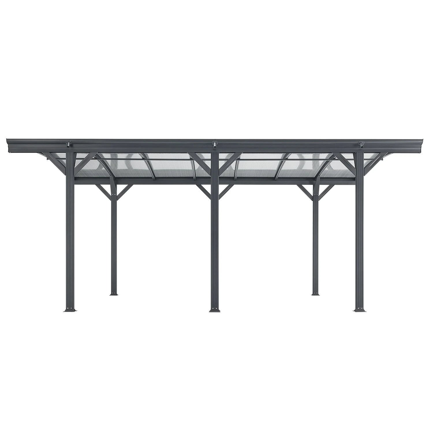 Juskys Carport Mit Bogendach 5x3 M – Freistehende Überdachung Aus Aluminium Mit Doppelstegplatten 6 Juskys Carport Mit Bogendach 5x3 M – Freistehende Überdachung Aus Aluminium Mit Doppelstegplatten – Bild 6