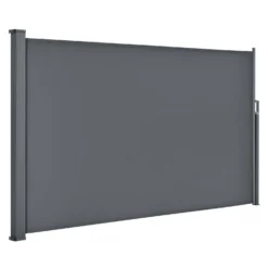 Juskys Seitenmarkise Dubai 300 X 160 Cm Ausziehbar Blickdicht, Sichtschutz & Windschutz Anthrazit