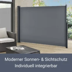 Juskys Seitenmarkise Dubai 300 X 160 Cm Ausziehbar Blickdicht, Sichtschutz & Windschutz Anthrazit 10 Juskys Seitenmarkise Dubai 300 X 160 Cm Ausziehbar Blickdicht, Sichtschutz & Windschutz Anthrazit -Buschbeck Geschäft 8600348200 55945135 prod 005