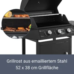 Juskys BBQ Gas-Grill Louisiana, 3 Brenner Grillrost, Deckel Mit Thermometer -Buschbeck Geschäft 8600348200 65735072 prod 005