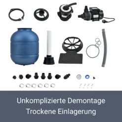 Juskys Sandfilteranlage PSFA20A – Robuster Pool-Filter Mit 4 Wege-Ventil Und Druckanzeige -Buschbeck Geschäft 8600348200 65889827 prod 006