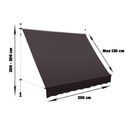 Strattore Klemmmarkise / Balkonmarkise Sonnenschutz 250 X 120 Cm - Anthrazit 9 Strattore Klemmmarkise / Balkonmarkise Sonnenschutz 250 X 120 Cm - Anthrazit -Buschbeck Geschäft 8600348300 7088 prod 004
