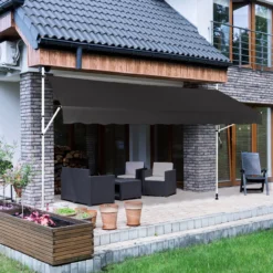 Strattore Klemmmarkise 300 X 120 Cm - Anthrazit Balkonmarkise Sonnenschutz