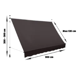 Strattore Klemmmarkise 300 X 120 Cm - Anthrazit Balkonmarkise Sonnenschutz -Buschbeck Geschäft 8600348300 8824 prod 003