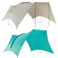 GRAND CANYON Pavillon Tarp Tahuta Shelter 4 Sonnensegel Camping Bus Vorzelt 5x4m Farbe: Blue Grass