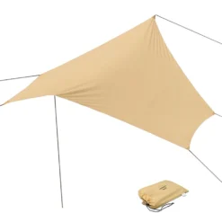 CAMPGURU Tarp Wing Sonnen Segel Camping Vor Zelt Wind Schutz Plane Baumwolle 4 M
