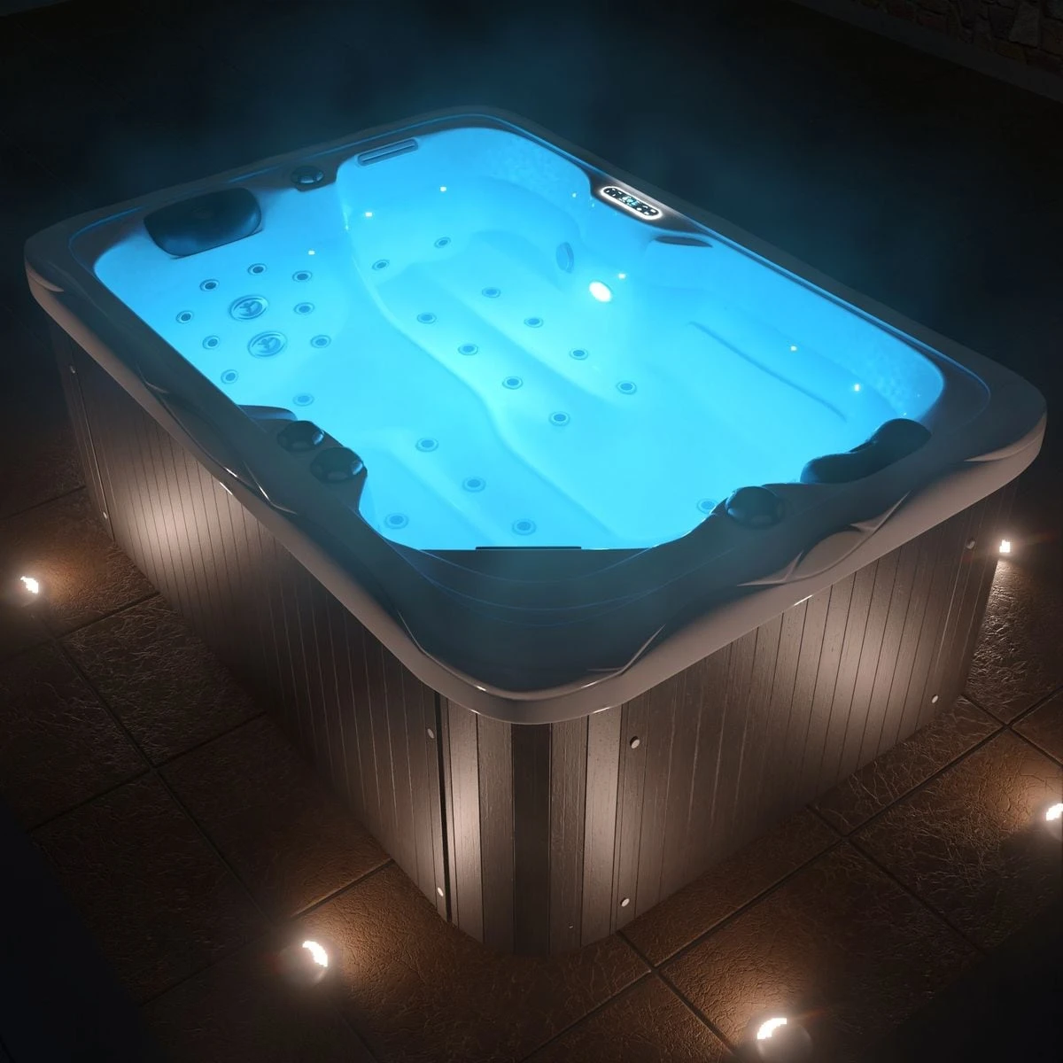 TroniTechnik Outdoor Whirlpool LEVANZO Inkl. Heizung, Hydromassage, Bluetooth Und Farblicht 2 TroniTechnik Outdoor Whirlpool LEVANZO Inkl. Heizung, Hydromassage, Bluetooth Und Farblicht – Bild 2