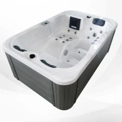 Buschbeck Geschäft 21 TroniTechnik Outdoor Whirlpool Spa TINO Weiß Silber Marmoriert 195cm X 127cm Mit Heizung, Hydromassage, Zwei Pumpen