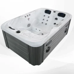 TroniTechnik Outdoor Whirlpool Spa TINO Weiß Silber Marmoriert 195cm X 127cm Mit Heizung, Hydromassage, Zwei Pumpen -Buschbeck Geschäft 8600355400 5357 prod 003
