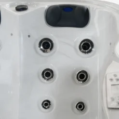 TroniTechnik Outdoor Whirlpool Spa TINO Weiß Silber Marmoriert 195cm X 127cm Mit Heizung, Hydromassage, Zwei Pumpen -Buschbeck Geschäft 8600355400 5357 prod 006