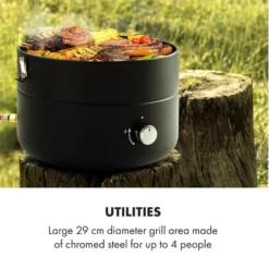 DareDevil BBQ-Gasgrill Campinggrill 2,5kW Ø29cm 4 Personen Stahl Schwarz -Buschbeck Geschäft 8600359300 12364 prod 006