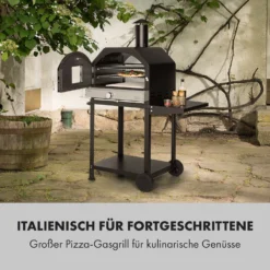 Alternative view of Pizzaiolo Pro Pizza-Gasgrill 76x143x66cm Schamottestein Stahl Mobil