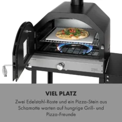 Pizzaiolo Pro Pizza-Gasgrill 76x143x66cm Schamottestein Stahl Mobil 8 Pizzaiolo Pro Pizza-Gasgrill 76x143x66cm Schamottestein Stahl Mobil -Buschbeck Geschäft 8600359300 12457 prod 003