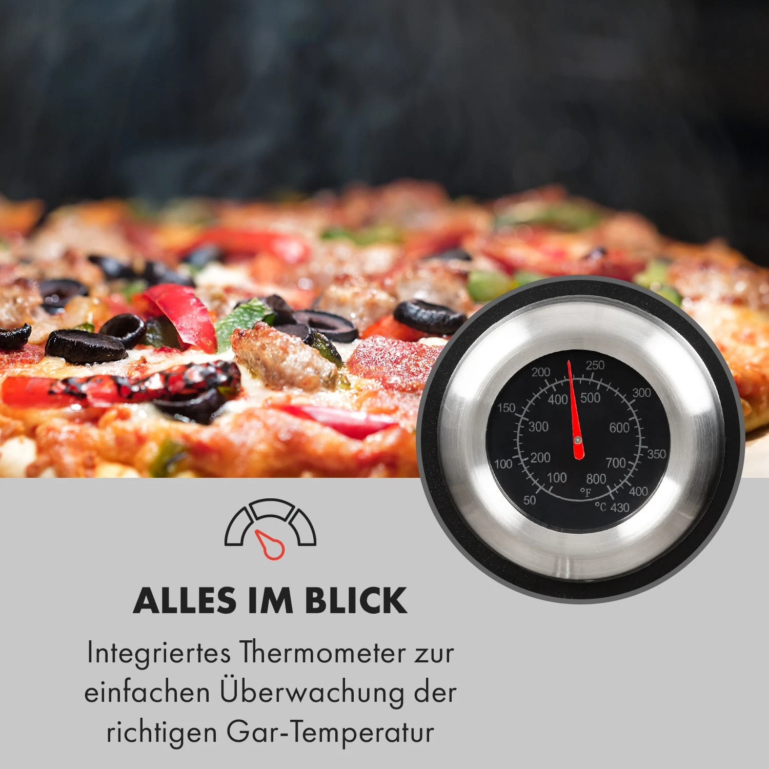 Pizzaiolo Pro Pizza-Gasgrill 76x143x66cm Schamottestein Stahl Mobil 5 Pizzaiolo Pro Pizza-Gasgrill 76x143x66cm Schamottestein Stahl Mobil – Bild 5