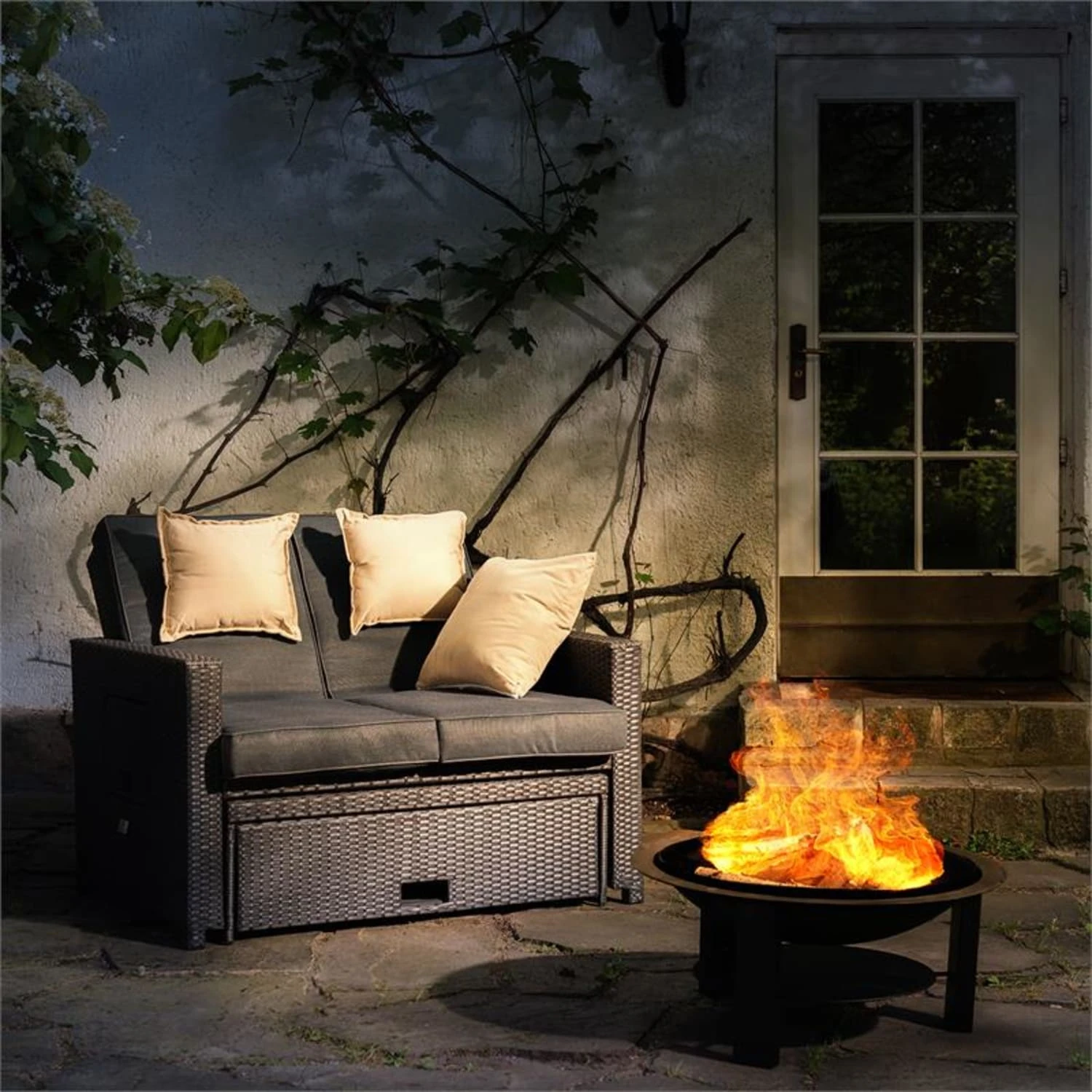 Mithras Feuerschale Ø75cm Funkenschutz Ø60cm Grillrost Gusseisen Stahl 3 Mithras Feuerschale Ø75cm Funkenschutz Ø60cm Grillrost Gusseisen Stahl – Bild 3