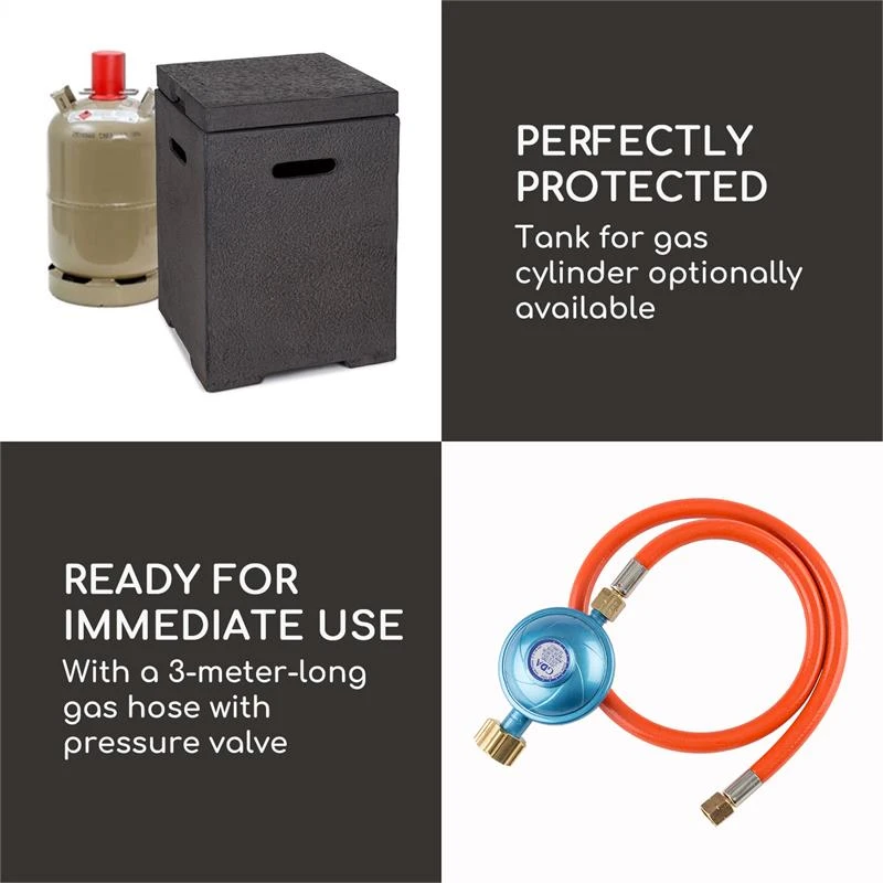 El Hierro Gas-Feuerschale Heizleistung: 31.700BTU/9,3kW Dunkelgrau 4 El Hierro Gas-Feuerschale Heizleistung: 31.700BTU/9,3kW Dunkelgrau – Bild 4