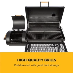 Beef Brisket Smoker Grill | Holzkohlegrill/Smoker | Rostfreie Grillroste Aus Edelstahl | Thermometer Im Deckel | 2 Große Räder -Buschbeck Geschäft 8600359300 5030 prod 003