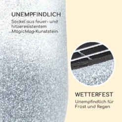 Evora Feuerschale Ø45cm Holzfeuer Grillrost Kunststein Stahl Schwarz / Steinoptik -Buschbeck Geschäft 8600359300 5155 prod 004