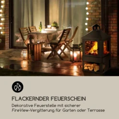 Macondo Feuerstelle Feuerschale 35x35cm Holzfach Stahl Schwarz -Buschbeck Geschäft 8600359300 5218 prod 002