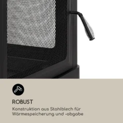 Macondo Feuerstelle Feuerschale 35x35cm Holzfach Stahl Schwarz -Buschbeck Geschäft 8600359300 5218 prod 003