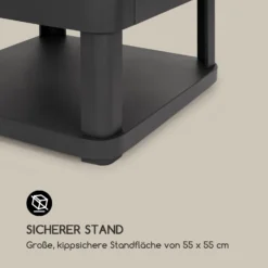 Macondo Feuerstelle Feuerschale 35x35cm Holzfach Stahl Schwarz -Buschbeck Geschäft 8600359300 5218 prod 005