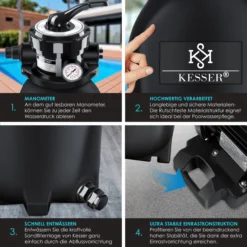 KESSER® Sandfilter Sandfilteranlage + 700g Filterbälle Ersetzen 25kg Filtersand- Poolfilter 10 M³/h Filteranlage Filterkessel Für Pool Schwimmbecken 4-Wege Ventil , Einfache Steuerung 10 KESSER® Sandfilter Sandfilteranlage + 700g Filterbälle Ersetzen 25kg Filtersand- Poolfilter 10 M³/h Filteranlage Filterkessel Für Pool Schwimmbecken 4-Wege Ventil , Einfache Steuerung -Buschbeck Geschäft 8600364700 20145 prod 005 scaled